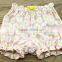 Latest wholesale children's boutique clothing girls ruffle raglan flower shorts