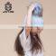 Superior Stable Blue Demountable 100% Raccoon Fur Ball Beanie Hat