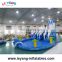 penguin shape inflatable slide with big pool for rent on land