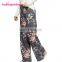 Wholesale Top Quality Wide Leg Gray Printing Floral Pants Teens Sexy Harem Pants