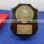 customized wooden shield trophy plaque with metal casting