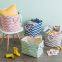 colored printed collapsible cotton rope storage basket organizer living room kids laundry basket small round storage bin