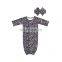 Serpentine pattern sleeping bags sleeping sack kids sleeping gown with headband
