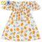 Baby Girls Summer Cool Off-Shoulder Cute Animals Design Kids Frock Teenage Girls Picture Dresses