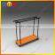 Clothes display rack with wheels
