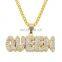 Popular Hiphop Custom Name Necklace Jewelry Temperament English Letter Chain Necklace Silver Plated Jewelry Women