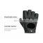 Handlandy Black Cow leather Mens motorcycle exercise Training Outdoor Military Tactical Combat cycle gloves half