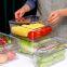Plastic Food Storage Container Bin with Lid and Handle for Kitchen, Pantry, Cabinet, Fridge, Freezer -Organizer for Snacks, Vegetables, Pasta