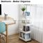 Nordic Multifunctional storage kitchen trolley 3 layers  with wheels for household bathroom living room organise