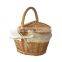 High Quality Rattan Wicker Picnic Basket/Rattan Handmade Fruit Snack Vegetable Wicker Picnic Container Storage Basket