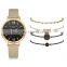 Ins New Simple Watch Set Quartz Watch Trend Pu Strap Women's Watch Bracelet Set