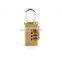 4-Digit Code Lock Brass Combination Password Padlock Square Type Plated Iron Padlock