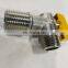 2022 Factory Hot Sale High Quality  Control  Brass Custom Gas Angle Valve With Yellow Grip