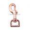 Metal D ring rotatable spring spiral buckle handbag hook pet dog leash hook