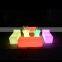 Party Rental Outdoor Led Cube Hookah Lounge Rotomolding PE Plastic Illuminated Led Cube Bar Chair Seat Lighting Chairs