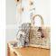 NET SEAGRASS RECTANGLE BASKETS Seagrass Handbag 100% Nature Straw Woven Tote Bag Wholesale