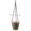 Hot Sale Hanging planter water hyacinth grey with Lining Modern Rustic Straw Cover for Flower Pot Vietnam Manufacturer