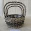 Wicker Willow Round Laundry Storage Basket with Handle