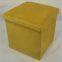 Foldable storage velvet ottoman