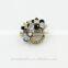 2016 Hot Sale Atmosphere Multi Design Glass Bead Cluster Fashion Gold Ring