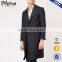 Navy three button mens wool overcoat long winter coat