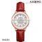 2015 hot sale sapphire ceramic watch with genuine leather band fashion vogue wrist watch for women