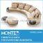 oval semi circle leather italian sofa