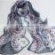 high quality and cheap european style , turkish digital printed light weight silk scarf shawl bandana,silk chiffon scarf women