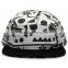 print pineapple 5 panel snapback camp cap