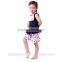 wholesale boutique outfit for baby girl ruffle pink bib top matching sets ruffle black dot pants summer children clothes