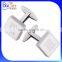 China Wholesale Custom Round Plain Flat Cufflink Engraved Stainless Steel Cufflink
