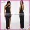 Cross over strap Invisible zip at the back chiffon fashion sexy free prom dress long