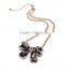 Top Fashion Butterfly Beaded Necklace Flower Crystal Necklace