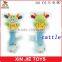 customize plush baby rattles toy cute animal shape soft baby rattles with transparent ring