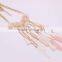Bohemian women jewelry 18k gold multilayer bead tassel feather necklace NK-1013