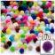 Mixed size DIY polypropylene pompoms for clothes decoration