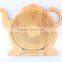 Funny teapot shaped bamboo fruit basket ,bamboo storage basket