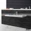 commercial marble bathroom trough sink with 2 faucets