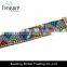 Ethnic China style woven acrylic rhinestone leather ribbon bracelet jewelry