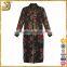 SHANGYI Fashion Black Rose Print Chiffon Longline women Blouse