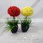 new product 2016 HOT beautiful artificial colored flower ball artificial bossai for decoration
