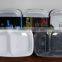 2 Compartment PP Food Container Black Box Transparent Lid 1000ML