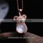 hot sale jewellery set 925 sterling silver 18K gold plated precious natural Moonstone Pendant necklace Factory wholesale