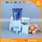 flat oval plastic cosmetic tube for sunscreen lotion with nozzle tip