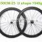 700C Full carbon bicycle wheels, 50mmx23mm carbon wheels clincher U shape, tubeless compatible with DT 350S hub