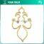 Gold Metallic Smiling Face ron-on Embroidery Patches