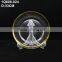 Wholesale clear glass charger plate with gold / silver plating for wedding , cheap price