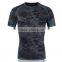 New Arrival Casual Mens compressed t-shirt polyester Camo Breathable Quick Dry T-shirt