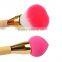 Newest private label face cleaner makeup red double-ended cosmetic brush set wholesale