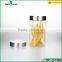 1000ml round glass storage jar /glass jar with metal lid wholesale